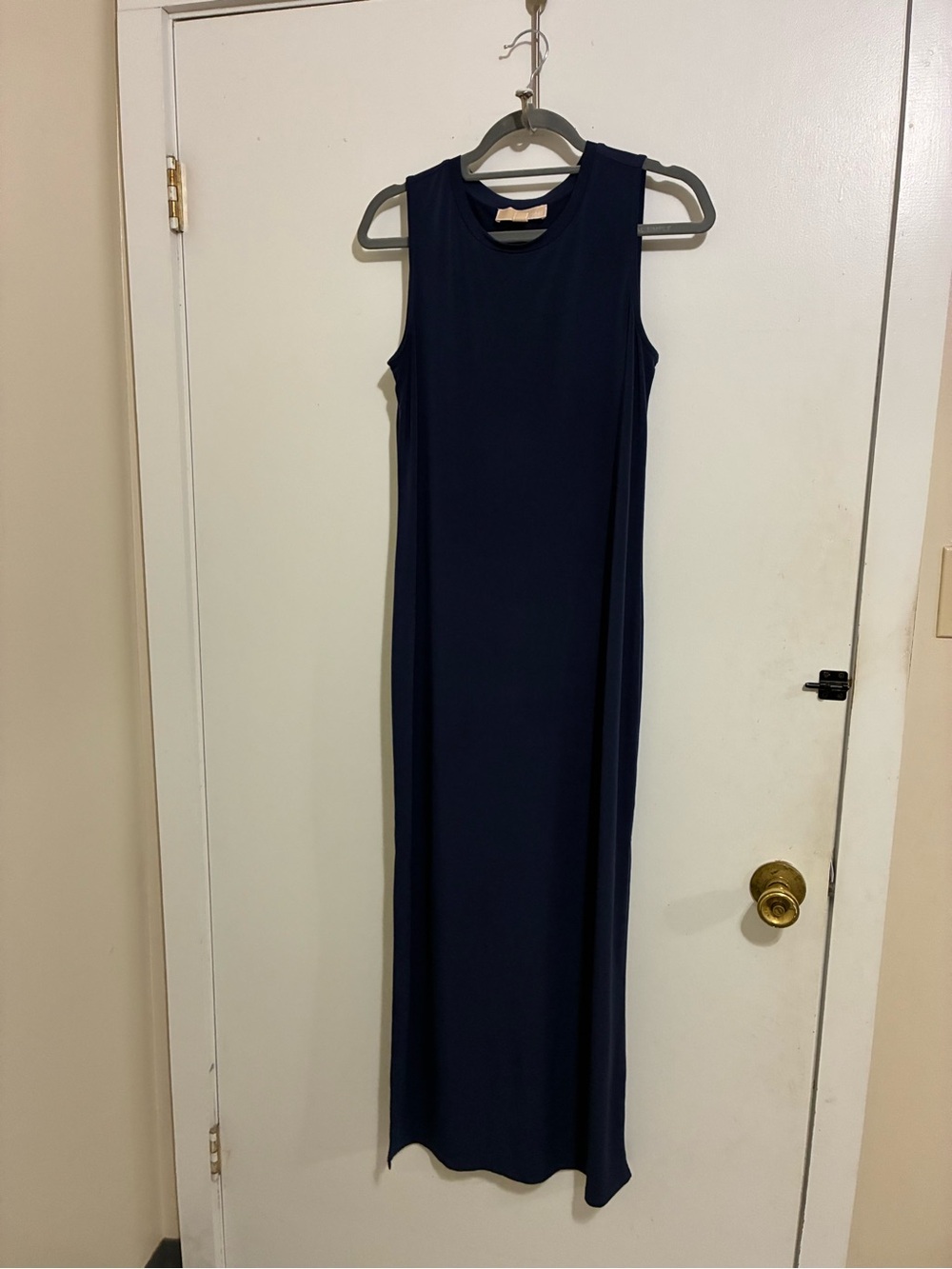 Sleeveless Navy Maxi Dress - Classic Women's Dress Michael Kors Medium